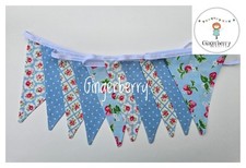 Gingerberry Crafts Bunting Wedding Garden Rare Cath Kidston Blue Fabrics