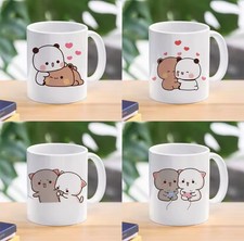 Panda Bear Bubu Dude Coffee Milk Cup Mocha Cat Panda Bear Couple Christmas Mug