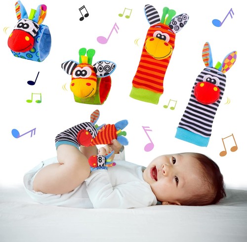 Pcs baby wrist rattles - 4-pcs,