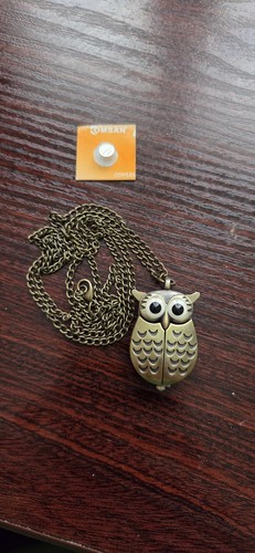 Owl shape necklace watch - owl,
