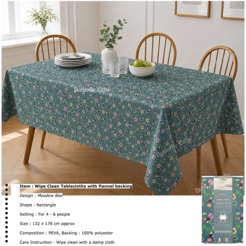 Wipe clean pvc - clean, tablecloth