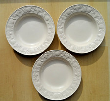 BHS BARRATTS LINCOLN WHITE 9" RIMMED PASTA BOWLS X3