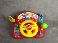Vtech Tiny Tot Driver Toddler Kids Interactive Music Driving Toy w Sounds TESTED