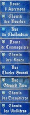 Old French metal street road sign plaque plate from Challans Loire - pick of 9