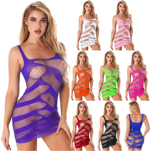 Sexy womens fishnet mini dress - womens,
