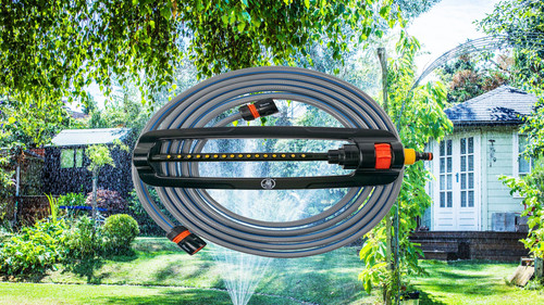 Lawn bar sprinkler with garden - bar,