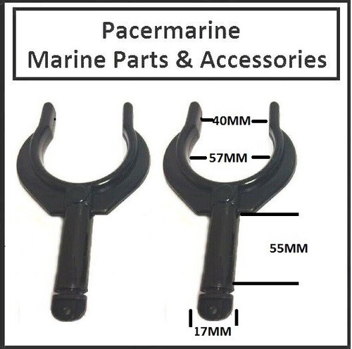 Pair black oar rowlock - black, oarlock