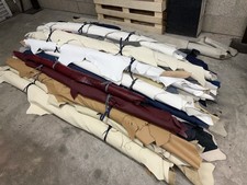 Leather hides, various colours