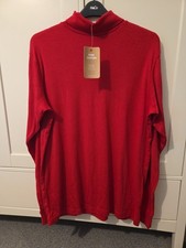 Cotton Traders 2XL Size 22 Pink Roll Neck Jumper New With Tags Pit2Pit 25