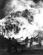 Army fire fighters at scene of