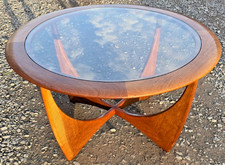 Mid Century Astro Style Round Teak Coffee Table Vintage Retro FREE GB Delivery?