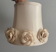 Lampshade 3D Roses Lamp Shade Champagne Beige Shabby Chic 17.5cm