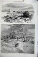 Old Antique Print 1861 Gale