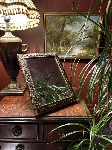 Antique mirror with wooden