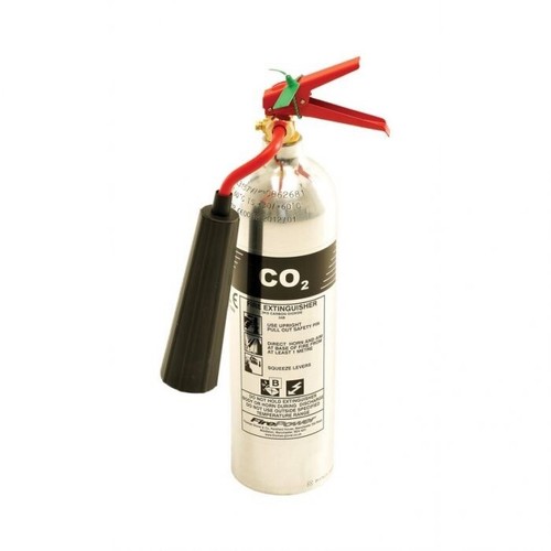 Chrome silver 2kg co2 fire - silver,