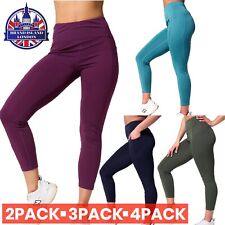 Women Gym Leggings 4Pack High Quality Stretchy Fitness Sports Running Yoga Pants