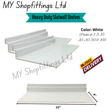 White Acrylic Slatwall Shelves