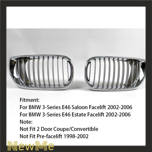 Pair chrome front kidney - front, grill