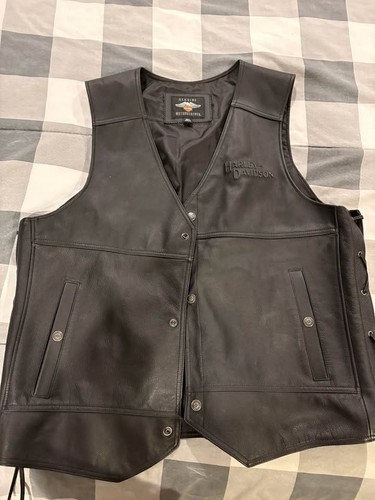 Harley davidson leather vest - harley,