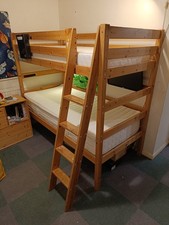 Solid Pine Bunk Beds with Mattresses, Singles, John Lewis, Used