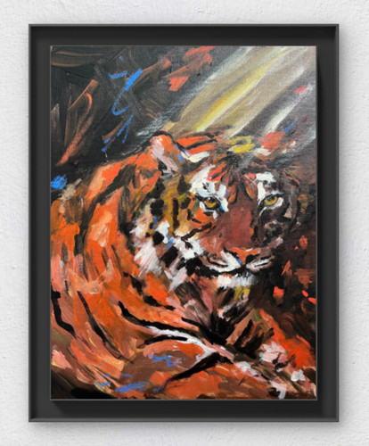 Original tiger painting - original,