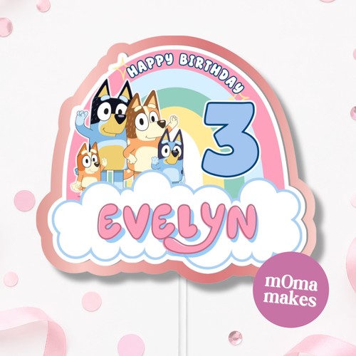 Girls bluey birthday cake - girls,