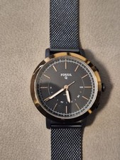 Fossil Navy Women's Hybrid Smart Watch Stainless Steel