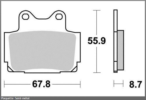 Set front rear brake pads - set, 2