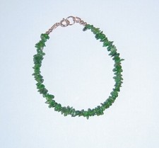 Russian Diopside & Rose Gold Vermeil Bracelet.
