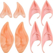 4 Pairs Elf Ears Latex Pointed