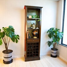 Mahogany Wood Wine Rack Book