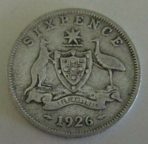 1926 australian sixpence - -,