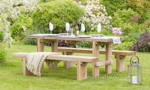 Elche chunky table - bench, solid