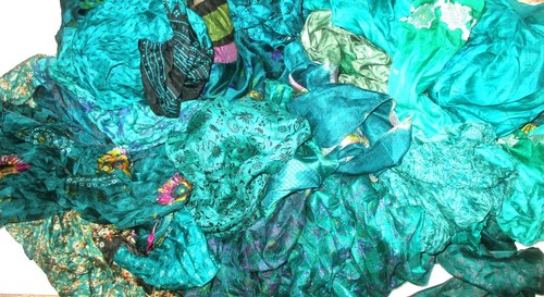 Lot pure silk antique - silk, vintage