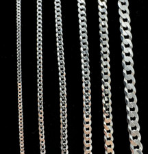 Solid 925 Sterling Silver Curb