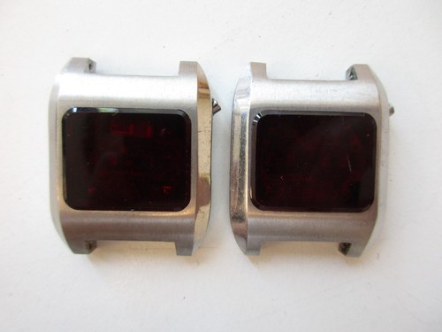 Red led unisex 1970 watches - red,