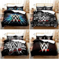 WWE Wrestling Quilt Duvet Cover Pillowcase Single Double King Bedding Set UK