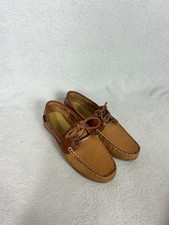 Chatham, Women's Plain Tan Penang Lace Up Deck Shoes, Size UK 7 - New