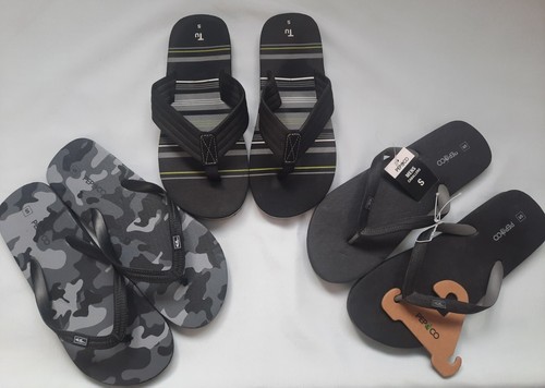 Men black flip flops - flip, one