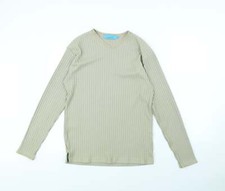 Tom Wolfe Womens Ivory V-Neck Polyester Blend Jumper Size M