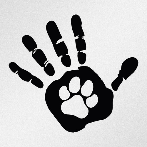 Hand paw print car - car, laptop