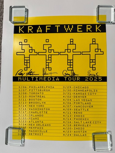 Kraftwerk jsa signed autograph - jsa,