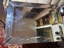 Huge Floral Etched Glass Wall