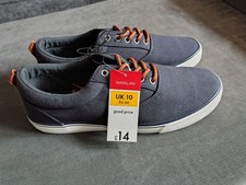 Matalan Navy Canvas Mens Pumps
