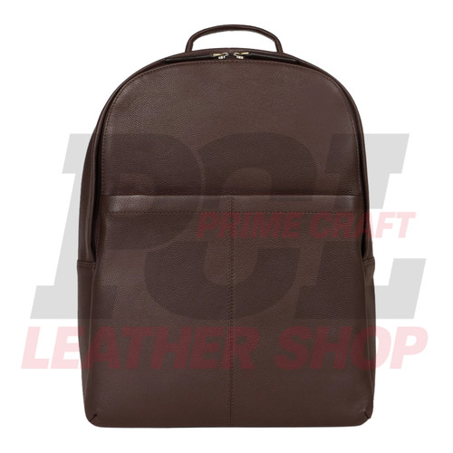 Brown genuine leather - leather, backpack