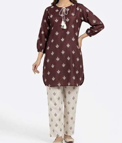 Ladies linen kurta and plazzo - linen,