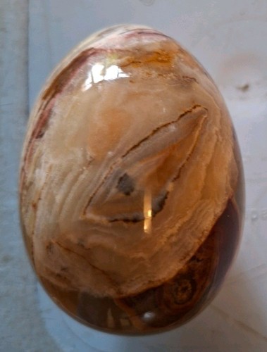 Polished stone onyx egg - onyx,