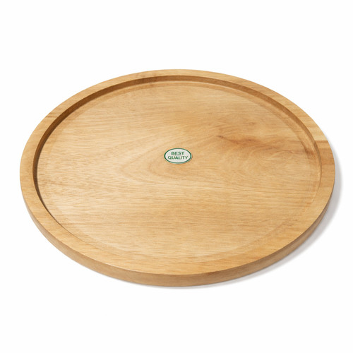 Wooden round serving platter - wooden,