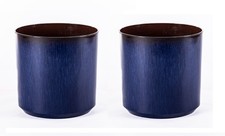 Ocean Blue Glazed Cylinder