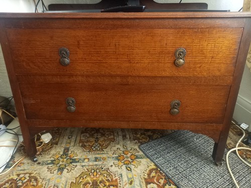 Antique oak chest two - antique, of